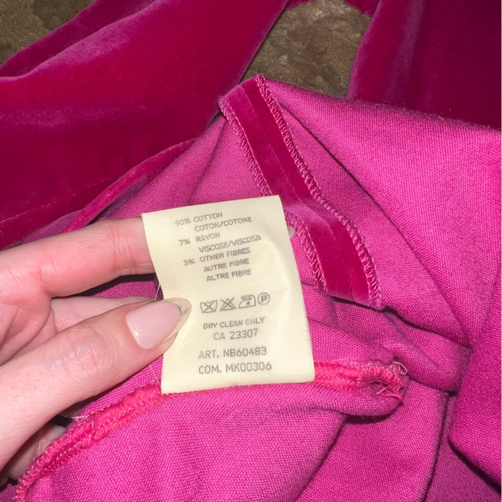 1990s Vintage Michael Kors Hot Pink Velour Mini Dress - Size Small - Picture 11 of 11
